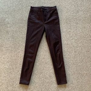 Express coated maroon jeans size 4R